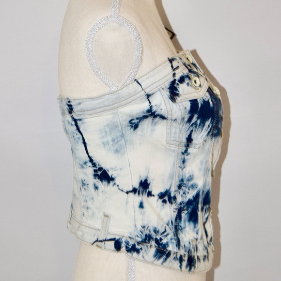 Guess button up denim corset - Picture 2 of 4